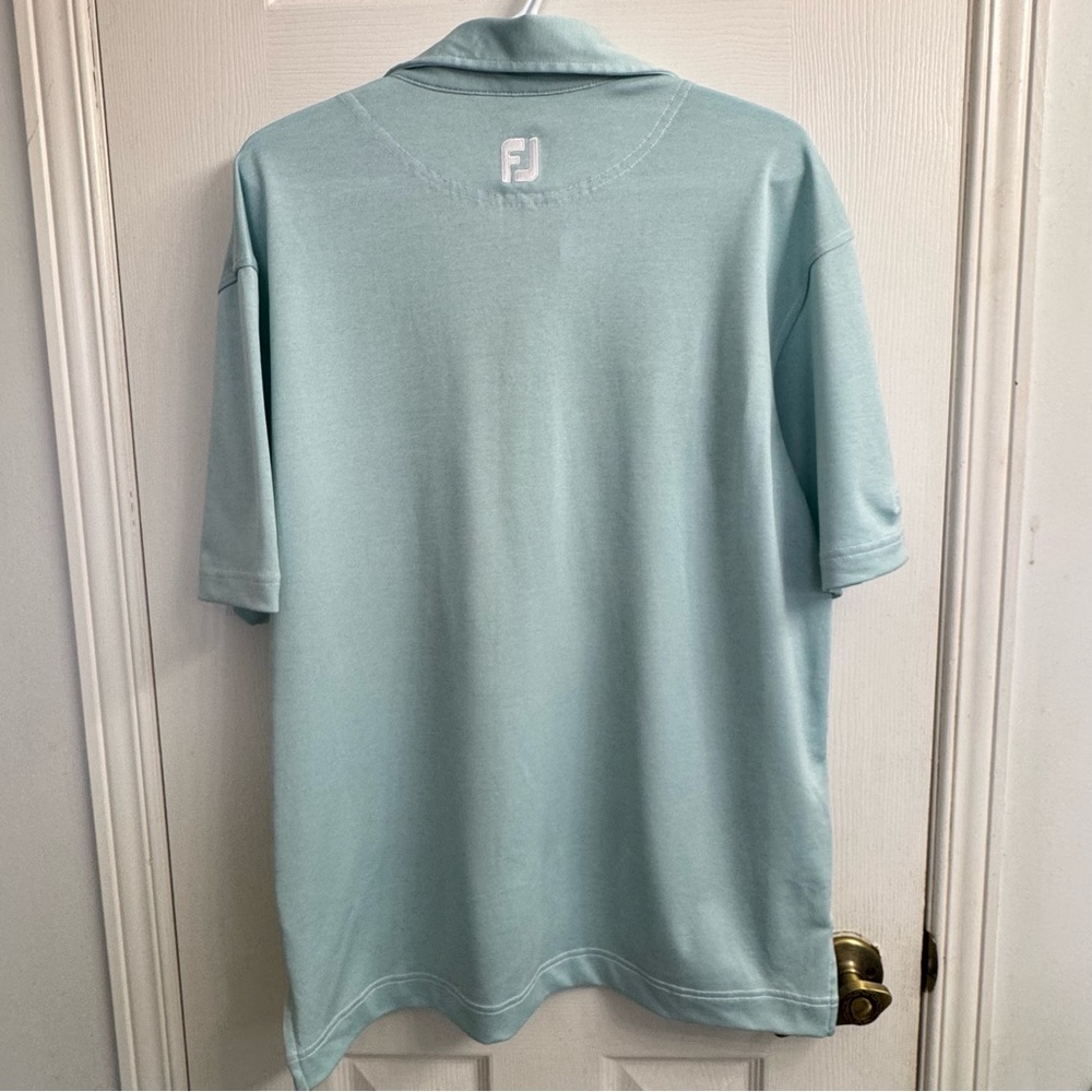 FootJoy FJ Golf Polo Shirt Men's Medium Light Green Donalda Club Performance - Picture 7 of 10